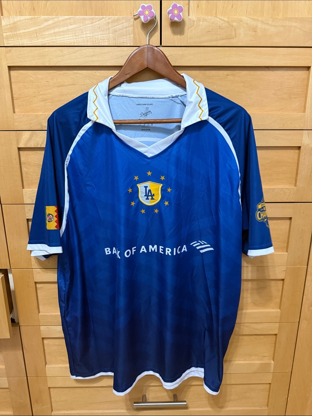 LA Dodgers Stadium exclusive Soccer Jersey in Royal Blue & White